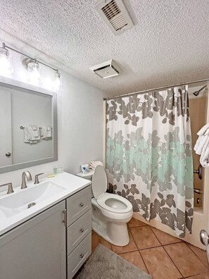 Hair dryer, towels