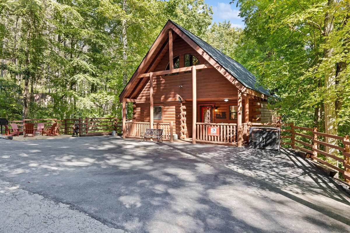 Fly into Bird's Nest, A Secluded Dog-Friendly 2 Bedroom Cabin w/ Game Room, Hot Tub, and Fire Pit!