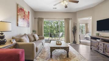 Condo, Multiple Beds, Patio, Golf View (Holiday Ridge Escape) | Living area | 42-inch flat-screen TV with digital channels