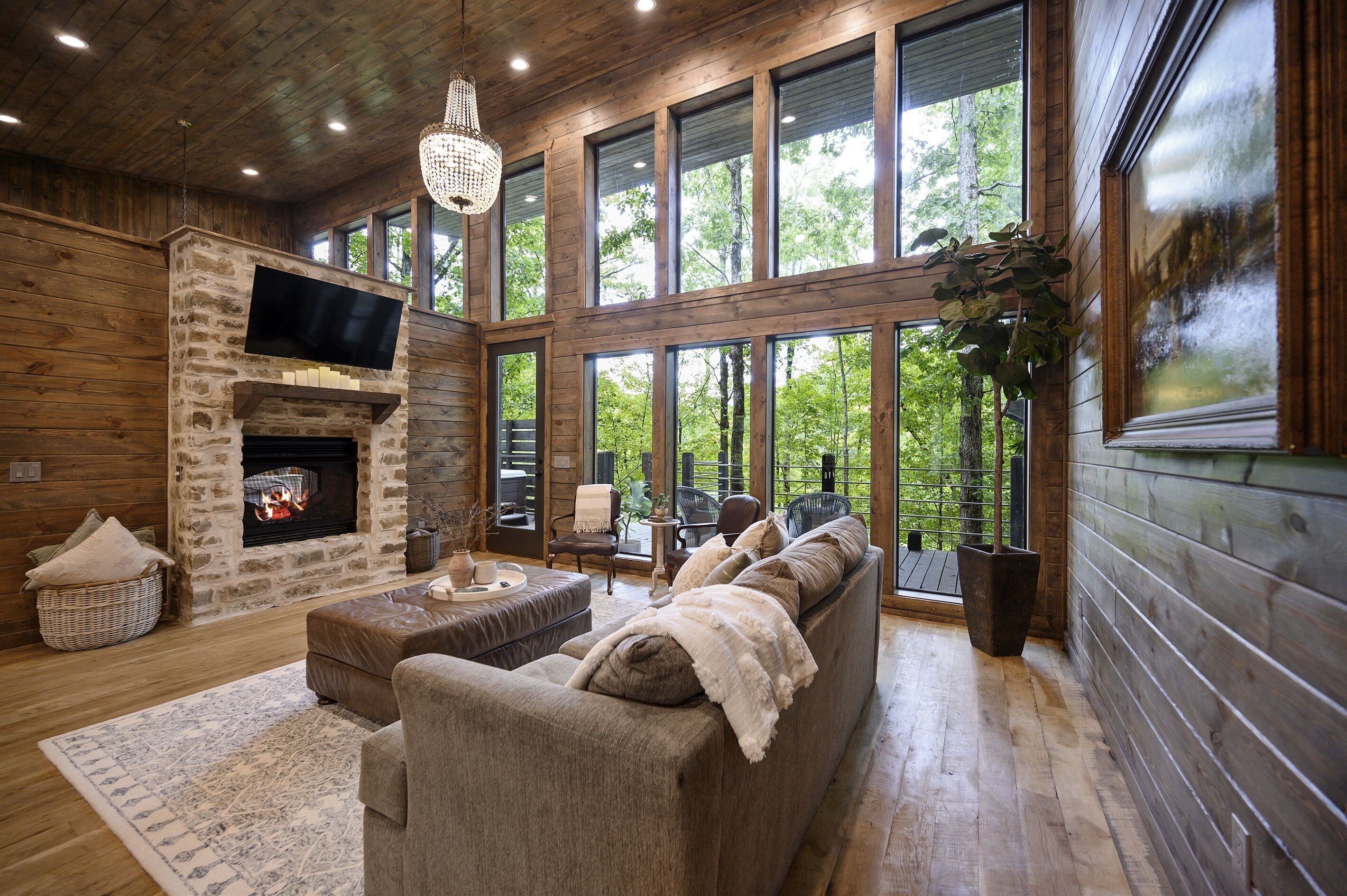 Smart-tv, een open haard en videospelletjes