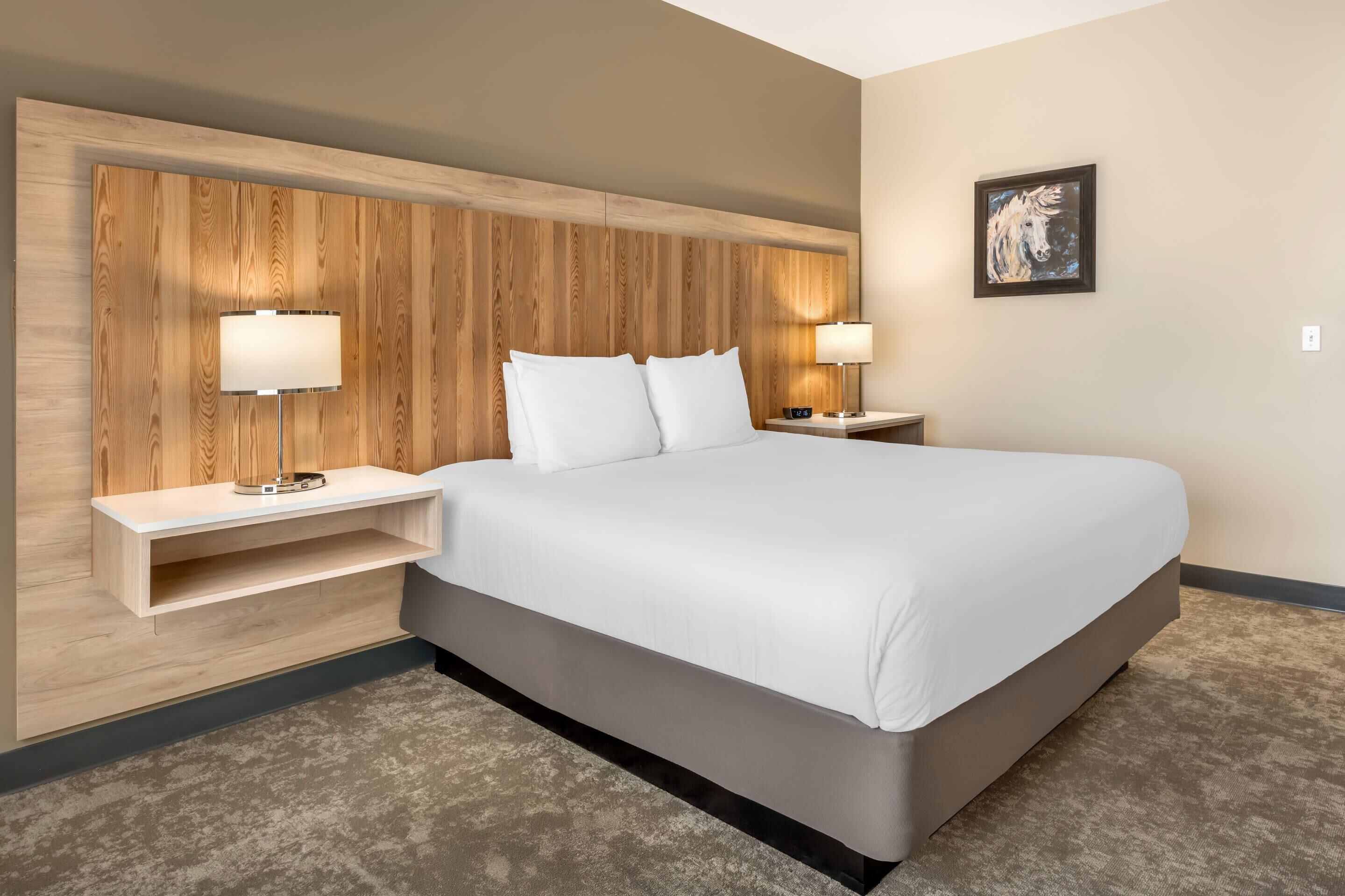 Quarto, 1 cama King, para não fumantes | Escrivaninha, espaço de trabalho para notebook, cortinas blackout