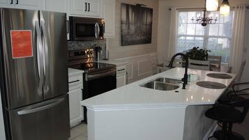 Villa, 2 Bedrooms | Private kitchen | Fridge, coffee/tea maker