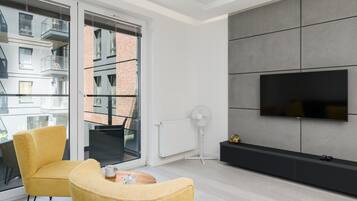 Lägenhet - 1 sovrum - balkong | Vardagsrum