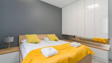 Apartamento, 1 quarto, sacada | 1 quarto, roupa de cama