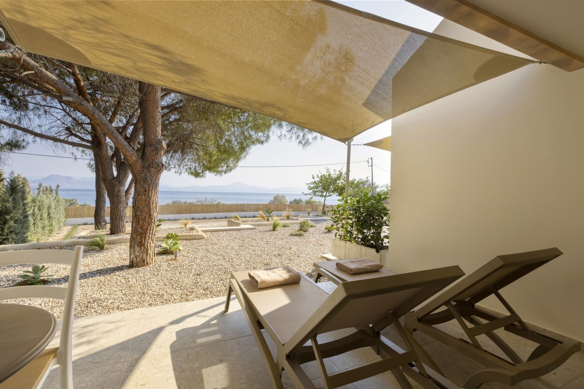 Chambre Standard Double ou avec lits jumeaux, vue mer | Vue de la chambre