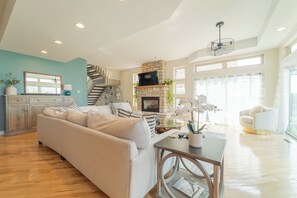 Smart TV, fireplace, printers