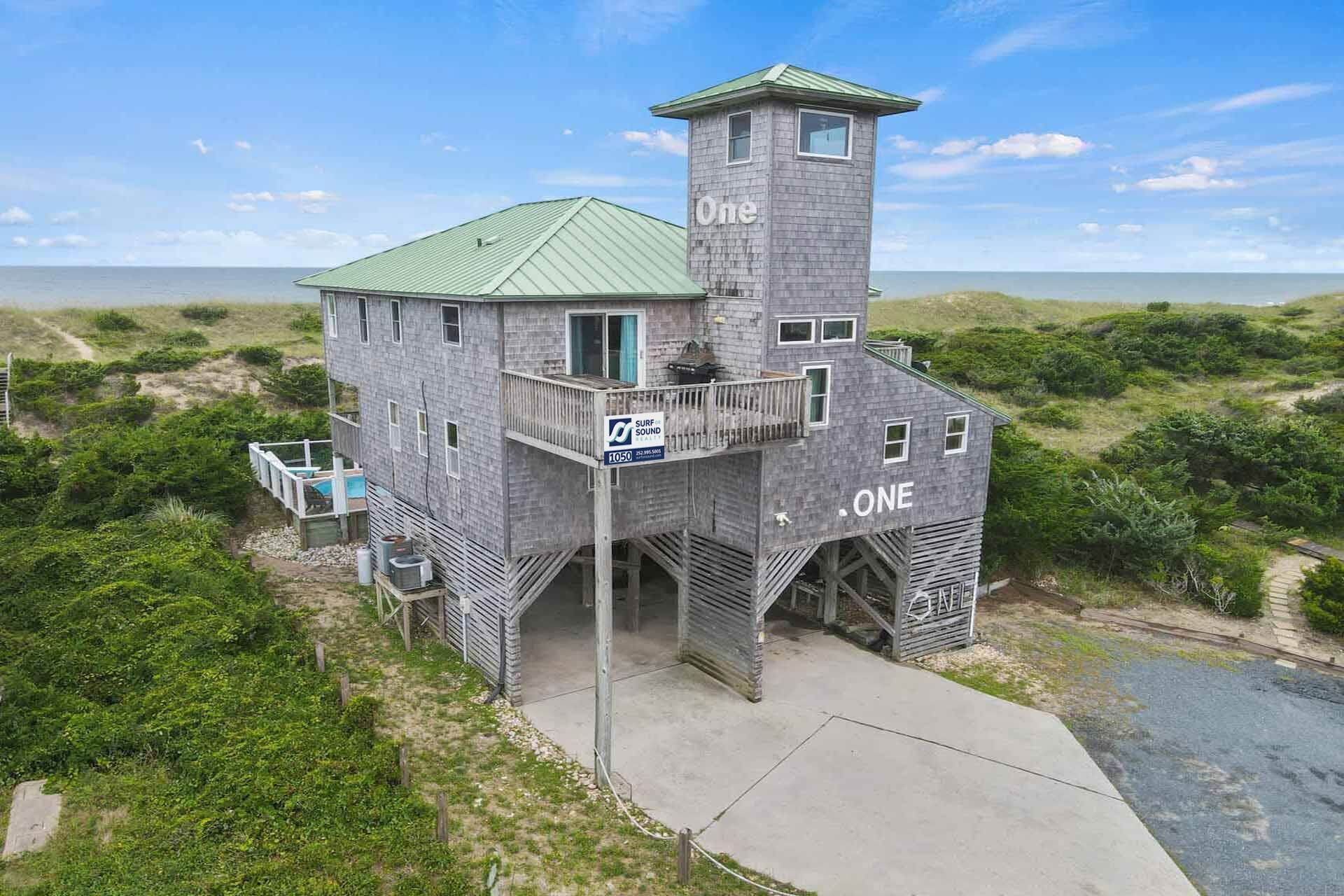 Oceanfront Home in Avon with Private Pool, Hot Tub, and Boardwalk to the Beach!