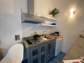 公寓, 1 间卧室, 厨房 | 私人厨房 | 冰箱、意式浓缩咖啡机、茶具/咖啡用具、电热水壶