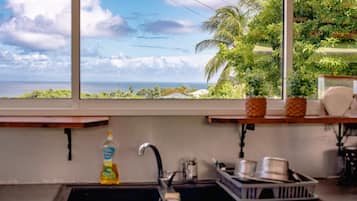 Fridge, microwave, coffee/tea maker