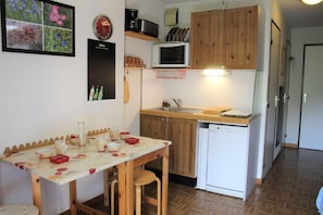 Coffee/tea maker, microwave, oven, dishwasher - 50m from shops, 1st floor, 25m², Vars (Vars)