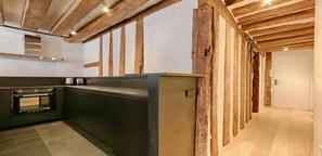 Fridge, microwave, oven, stovetop - OLD WORLD 14TH CENTURY CHARM-THE PERFECT ST GERMAIN GETAWAY (Paris)