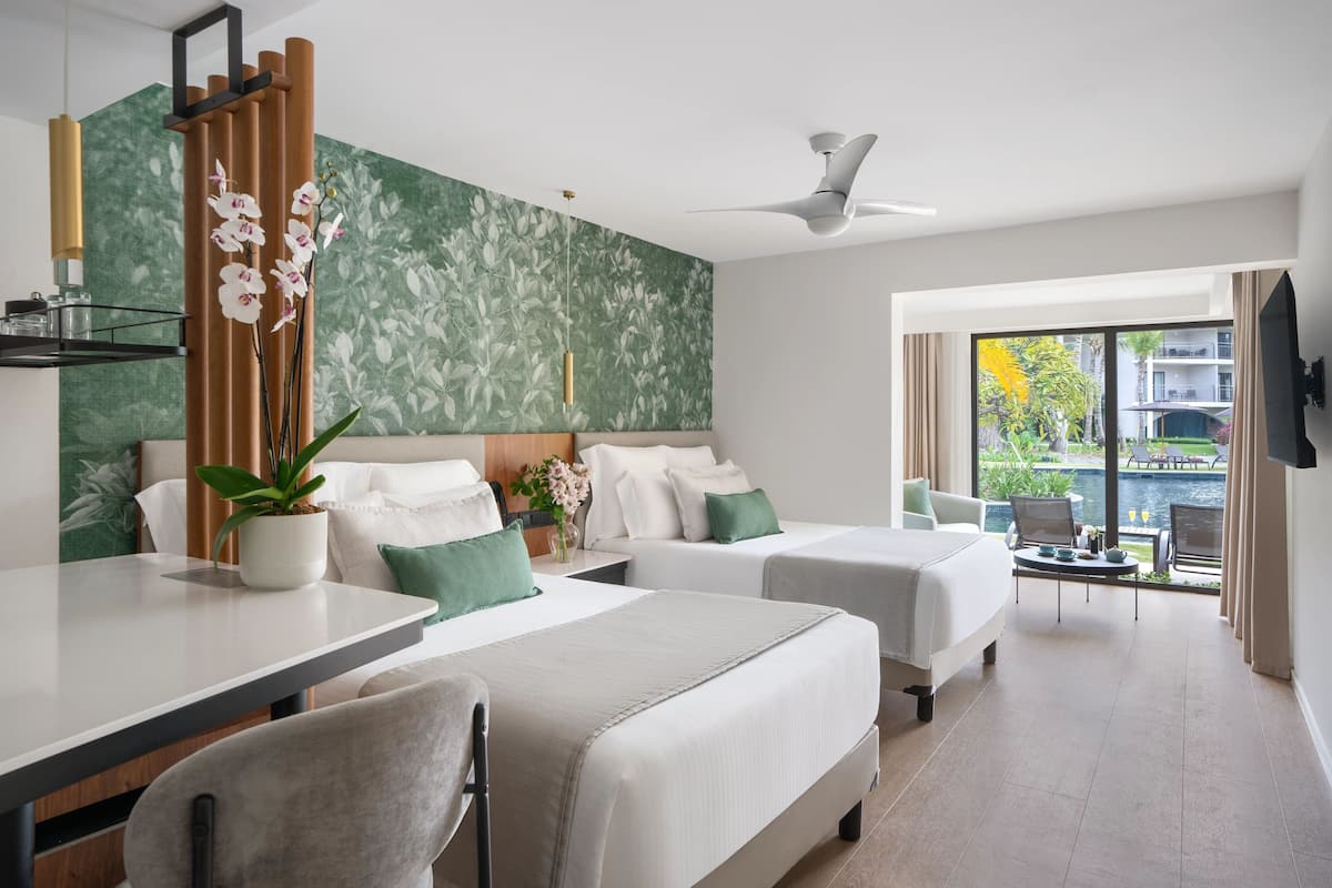 Junior Suite, 2 Double Beds (Swim Up) | 1 bedroom, minibar, in-room safe, individually decorated