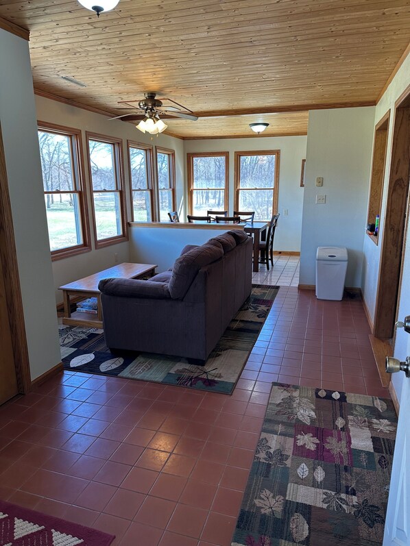 Smart TV, DVD player - Quiet Cabin on the Wapsipinicon with great views and fishing (Central City)