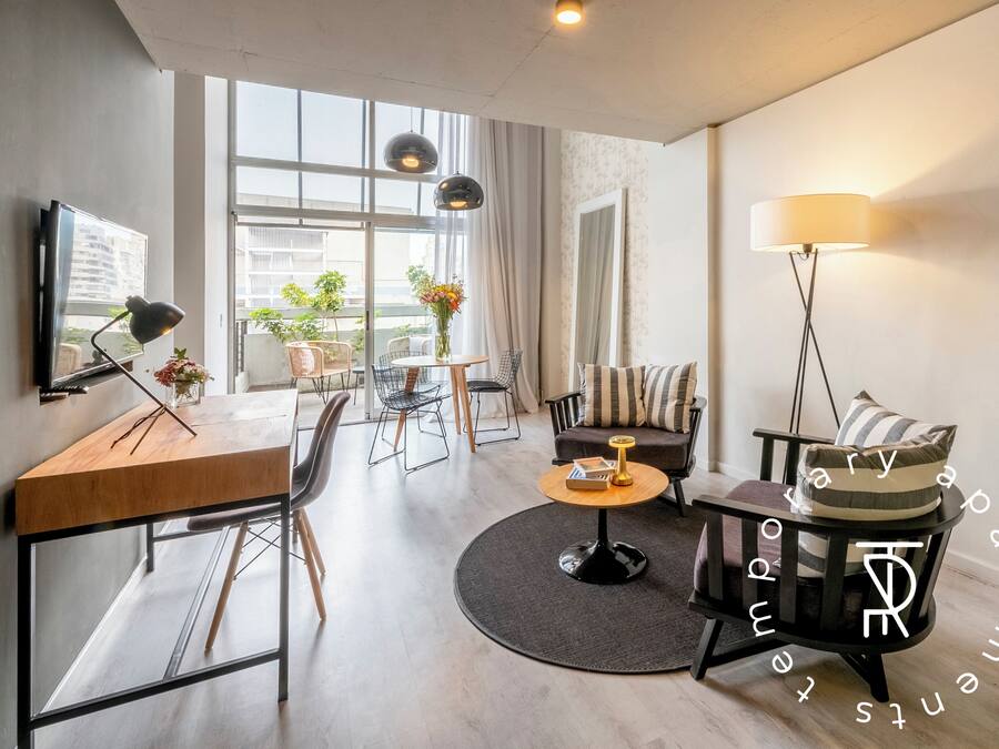 Apartment | Living area | 32-inch flat-screen TV with cable channels, TV