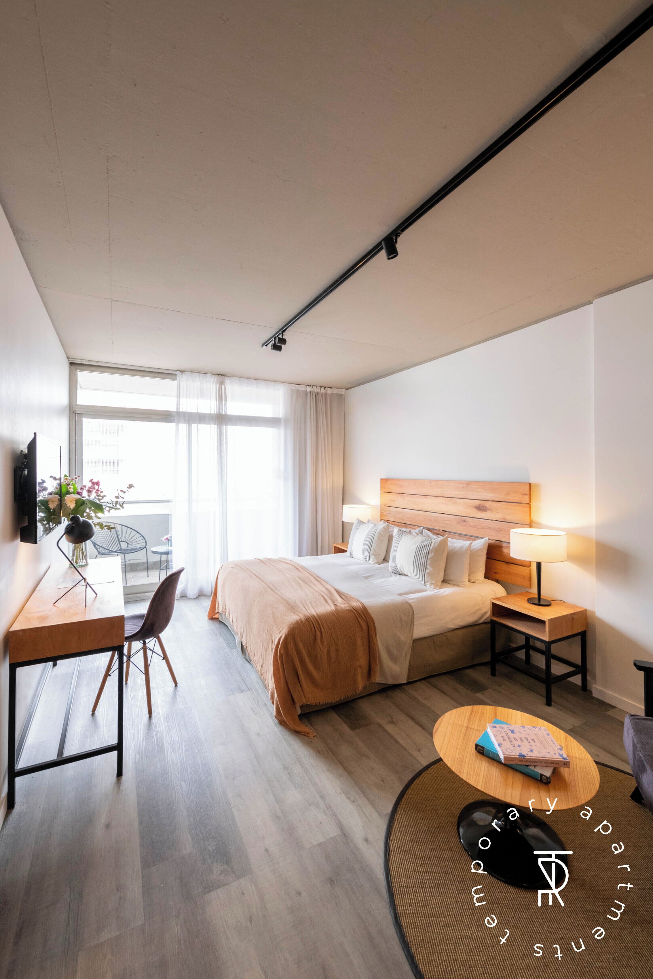 Estúdio | Quartos à prova de som, Wi-Fi de cortesia, roupa de cama