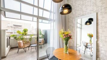 Apartment | Living area | 32-inch flat-screen TV with cable channels, TV
