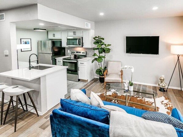 TV - Paseo Apartment With King Bed & Bikes (Oklahoma City)