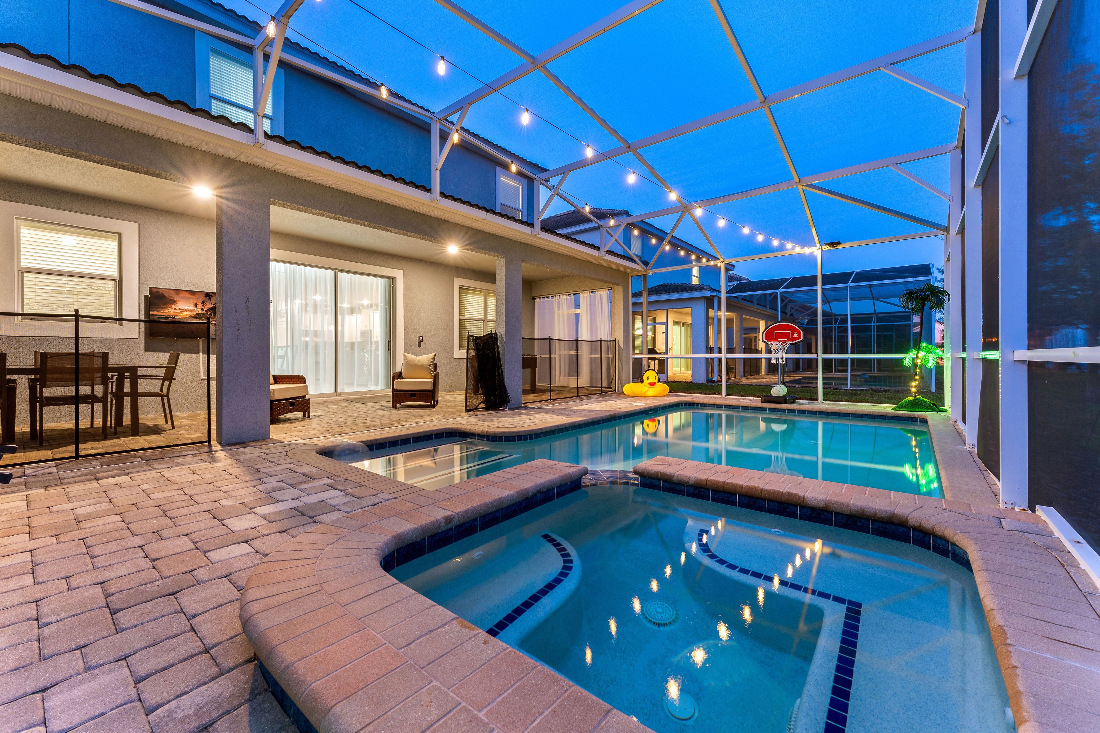 Outdoor pool, a heated pool