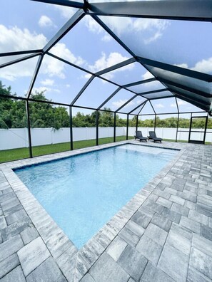 A heated pool