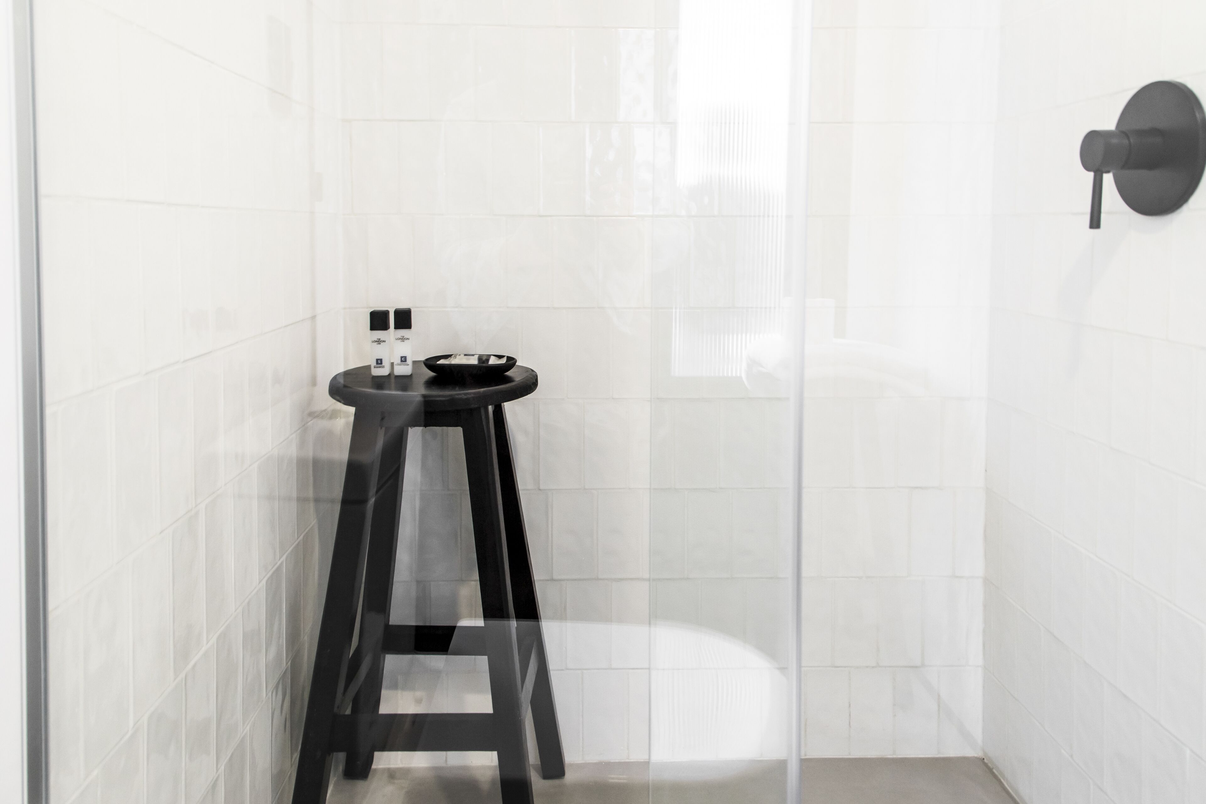 basic single room | bathroom | shower, towels