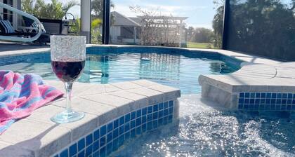 Sunny Suite Retreat! – 7 Bed, 4 Bath, FREE Heated Spa & Pool