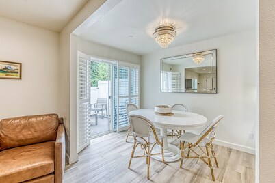 Two-story condo in gated community with patio, pool, hot tub - walk to Bass Lake