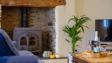 TV connectée, cheminée