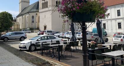 With a view of the mountains, cool central location, very easily accessible national parks