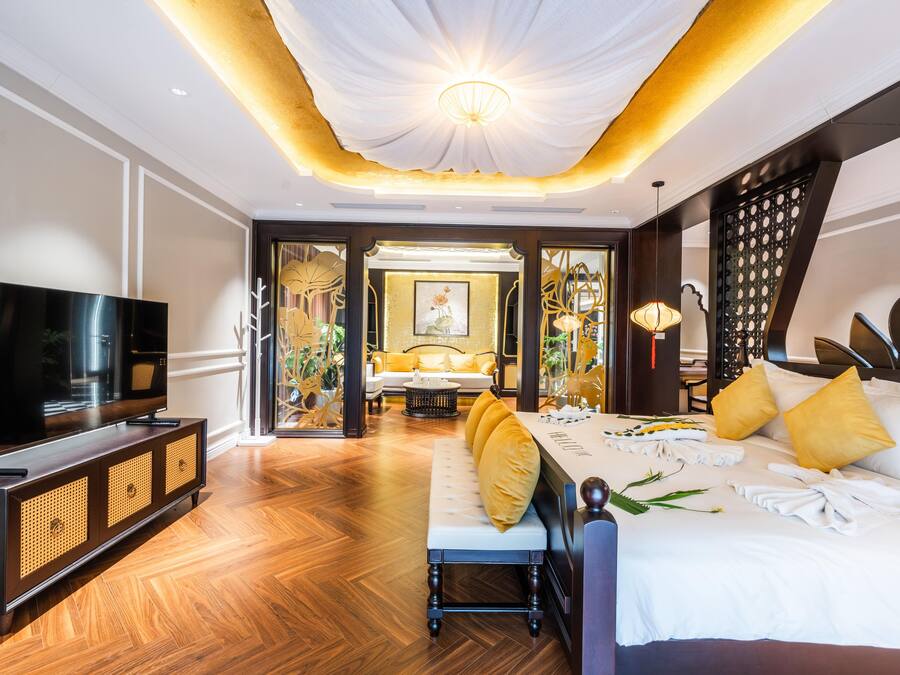 Cofres nos quartos, individualmente decorados