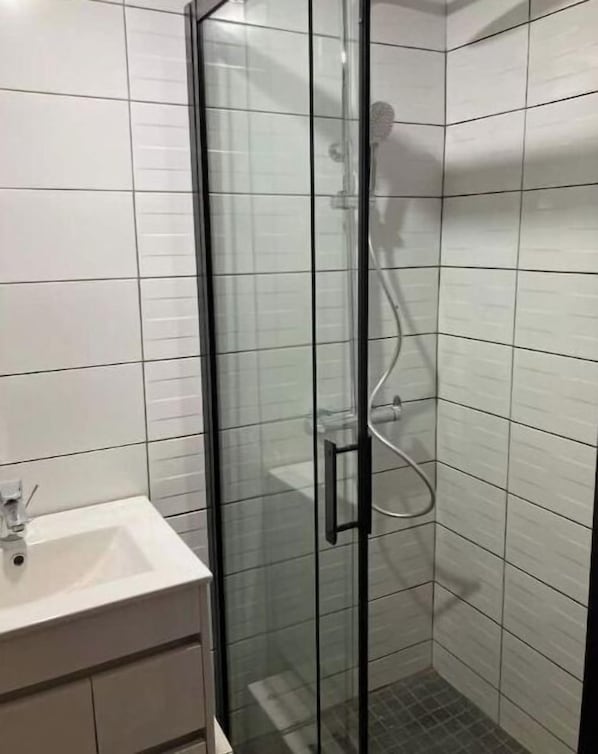 Shower, hair dryer
