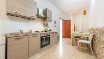 Fridge, oven, stovetop, coffee/tea maker