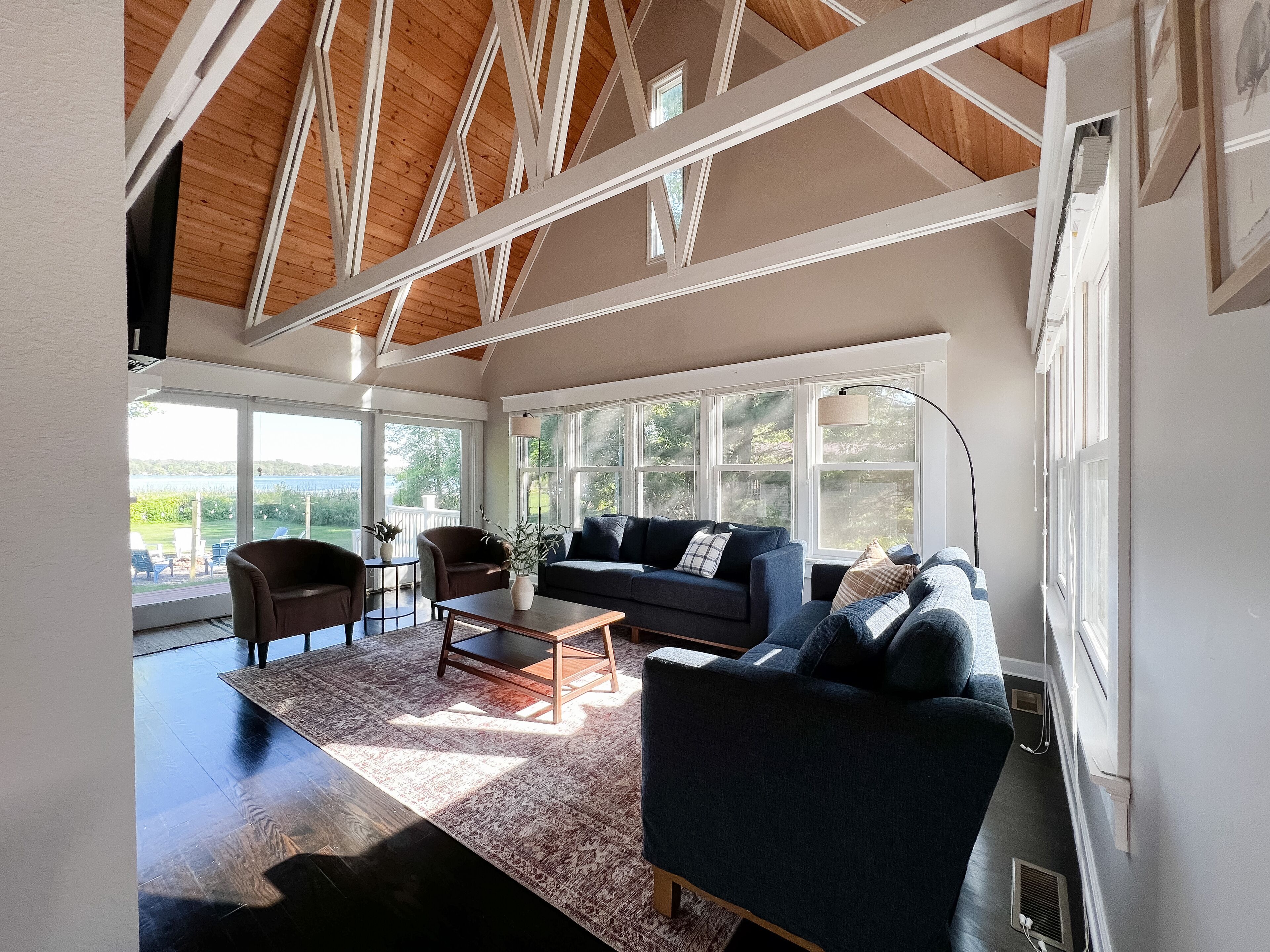 Architectural lake home with a monthly discount