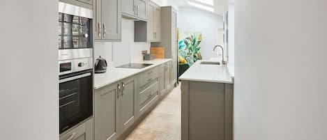 Oven, dining tables