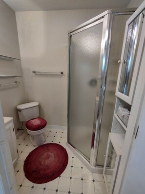 Dusche, Handtücher, Toilettenpapier