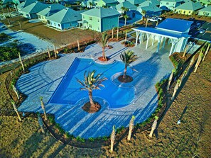 A heated pool