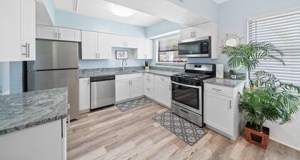 Pool house with separate guest house included, heated pool, easy walk to beach!