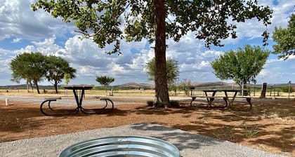 Camp by the Wichita Mountains Wildlife Refuge