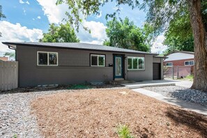Exterior - Mid-Mod Marvel • Central • Game Rm/Wet Bar • Patio (Arvada)