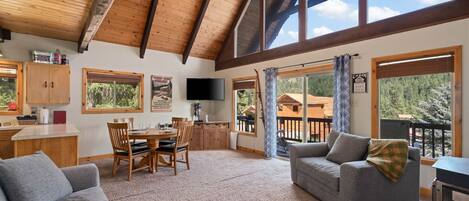 TV, foosball, table tennis, streaming services