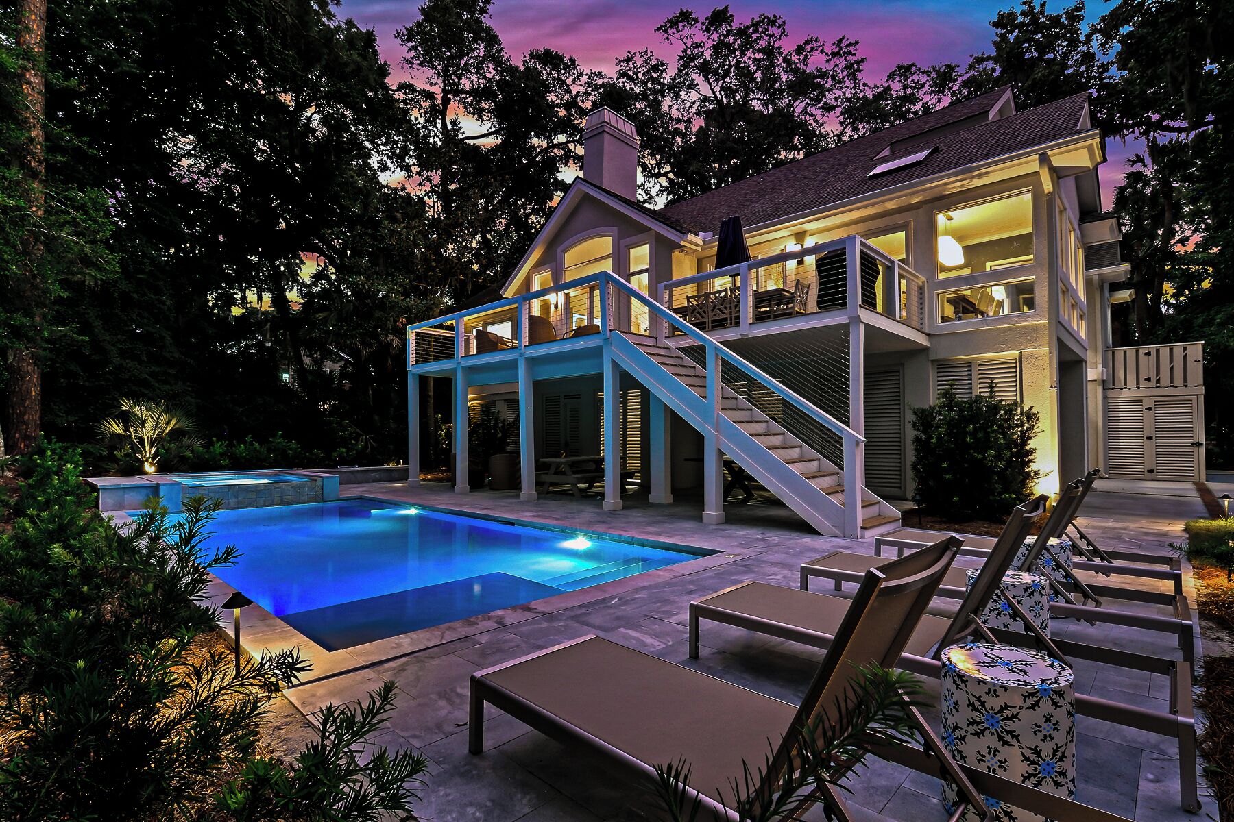 A heated pool