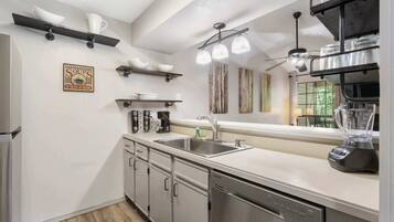 Condo, Multiple Beds, Balcony, Golf View (Golf View Serenity) | Private kitchen | Coffee/tea maker