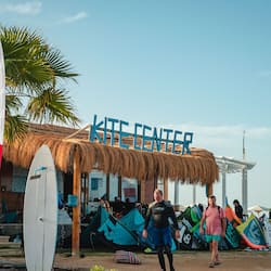 On the beach, beach bar