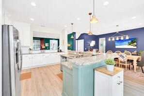 Fridge, microwave, oven, stovetop - Epic Disney Villa • Hidden Arcade & Playroom! 6 Bdrm • 12 min from Disney (Kissimmee)