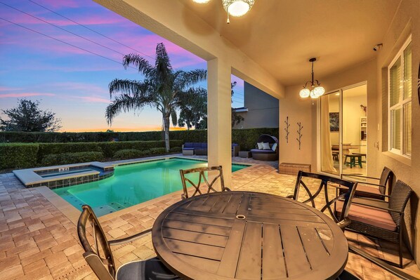 Outdoor pool, a heated pool - Epic Disney Villa • Hidden Arcade & Playroom! 6 Bdrm • 12 min from Disney (Kissimmee)