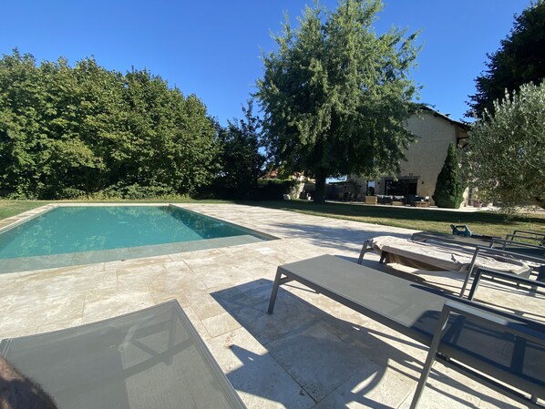 A heated pool