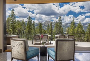 Terrace/patio - Nearly 12k sq ft of luxury, private ski shuttle, indoor pool, theater, 2 hot tubs, 360 views!!! (Breckenridge)