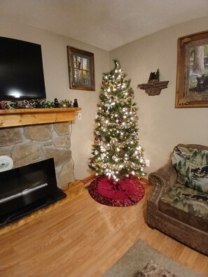 Smart TV, fireplace
