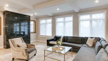 Smart TV, fireplace, printers