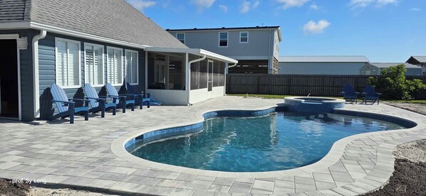 Outdoor pool, a heated pool