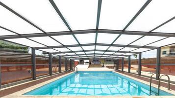 Indoor pool, a heated pool